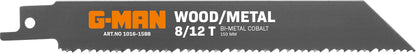 1016 Reciprocating Saw Blade Bi-Metal 8/12 TPI